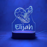 Personalised Soccer Led Night Light - KnK krafts