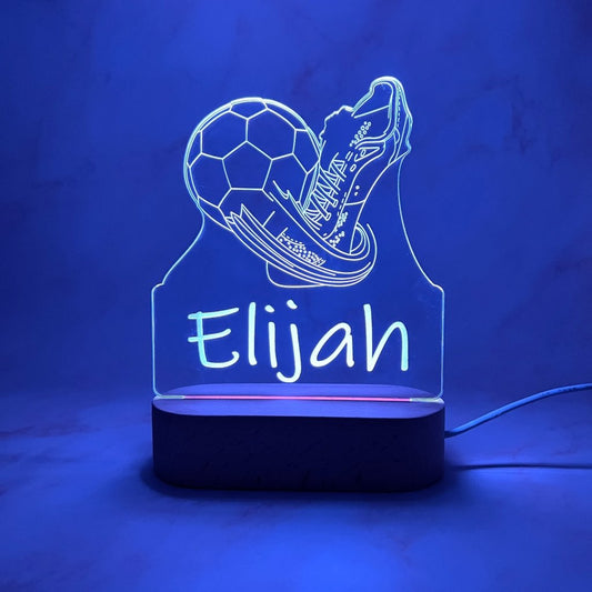 Personalised Soccer Led Night Light - KnK krafts