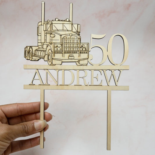 Personalised Truck Cake Topper| Customised - KnK krafts