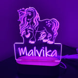 Personalised Unicorn Led Night Light - KnK krafts