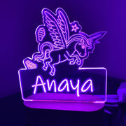 Personalised Unicorn Wings Led Night Light - KnK krafts