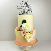 Personalised Wedding Cake Topper / Mr & Mrs Cake Topper - KnK krafts