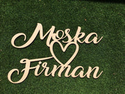 Personalised Wedding Name Signs - KnK krafts