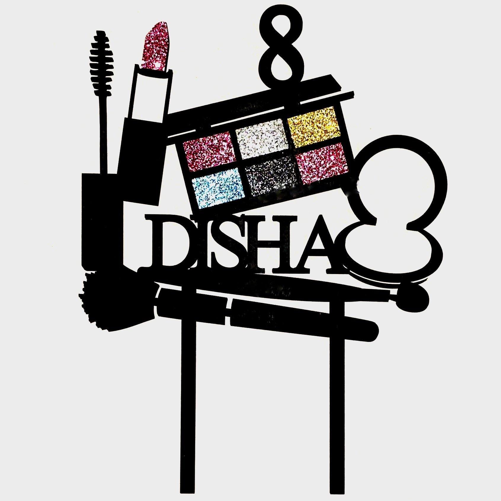 Personalised Makeup cake Topper - KnK krafts
