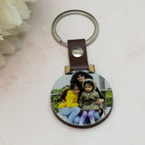 Photo Keyring With Personalised Message Circle - KnK krafts