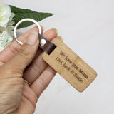 Photo Keyring With Personalised Message Rectangle - KnK krafts