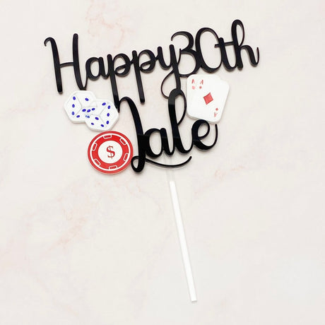 Poker Cake Topper - KnK krafts