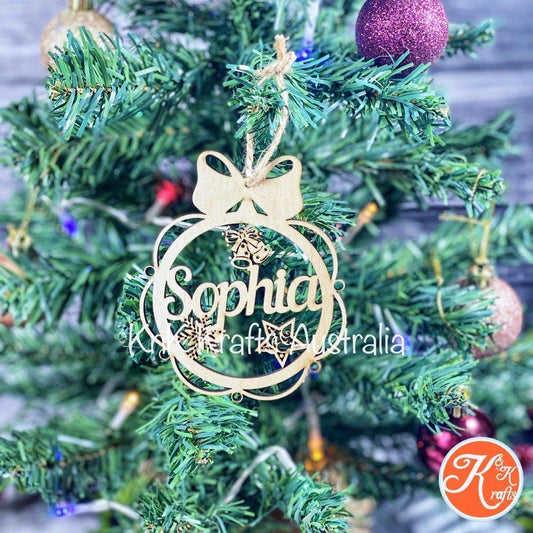 Spiral bow bauble - KnK krafts