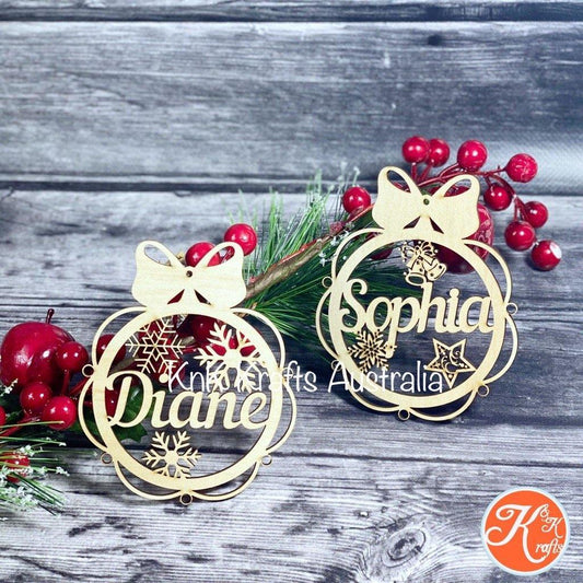 Spiral bow bauble - KnK krafts
