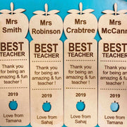 Teachers Apple Bookmark - KnK krafts