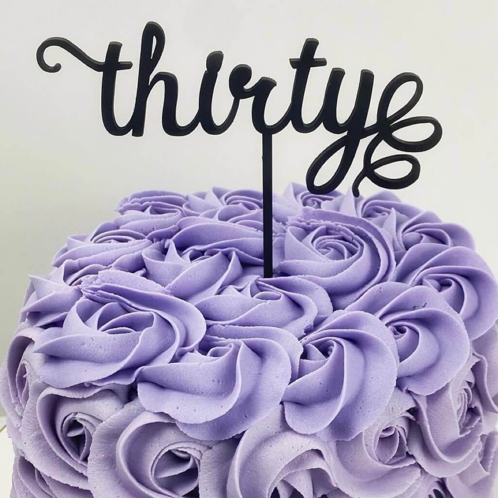 Thirty Cake Topper - KnK krafts