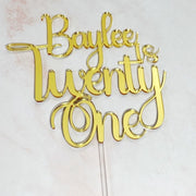 Twenty One Cake Topper - KnK krafts