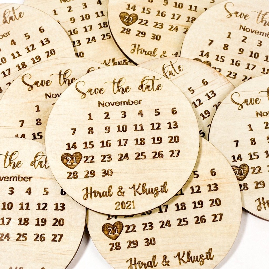 Wooden Save The Date Magnets - KnK krafts
